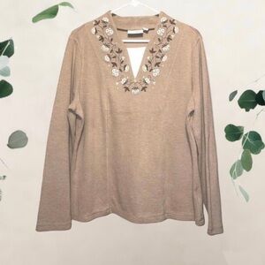 Studio Works Boho Cottagecore Floral Sweater